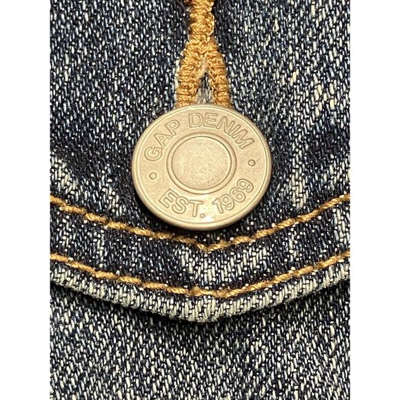 GAP Denim Jacket Woman’s XL Blue Med Wash Stretch Button Front Trucker Cowgirl - Picture 5 of 11